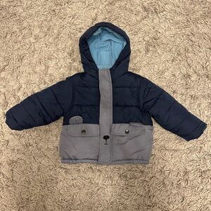 Carter's Navy and Gray Bear Puffer Jacket for Kids size 18 months